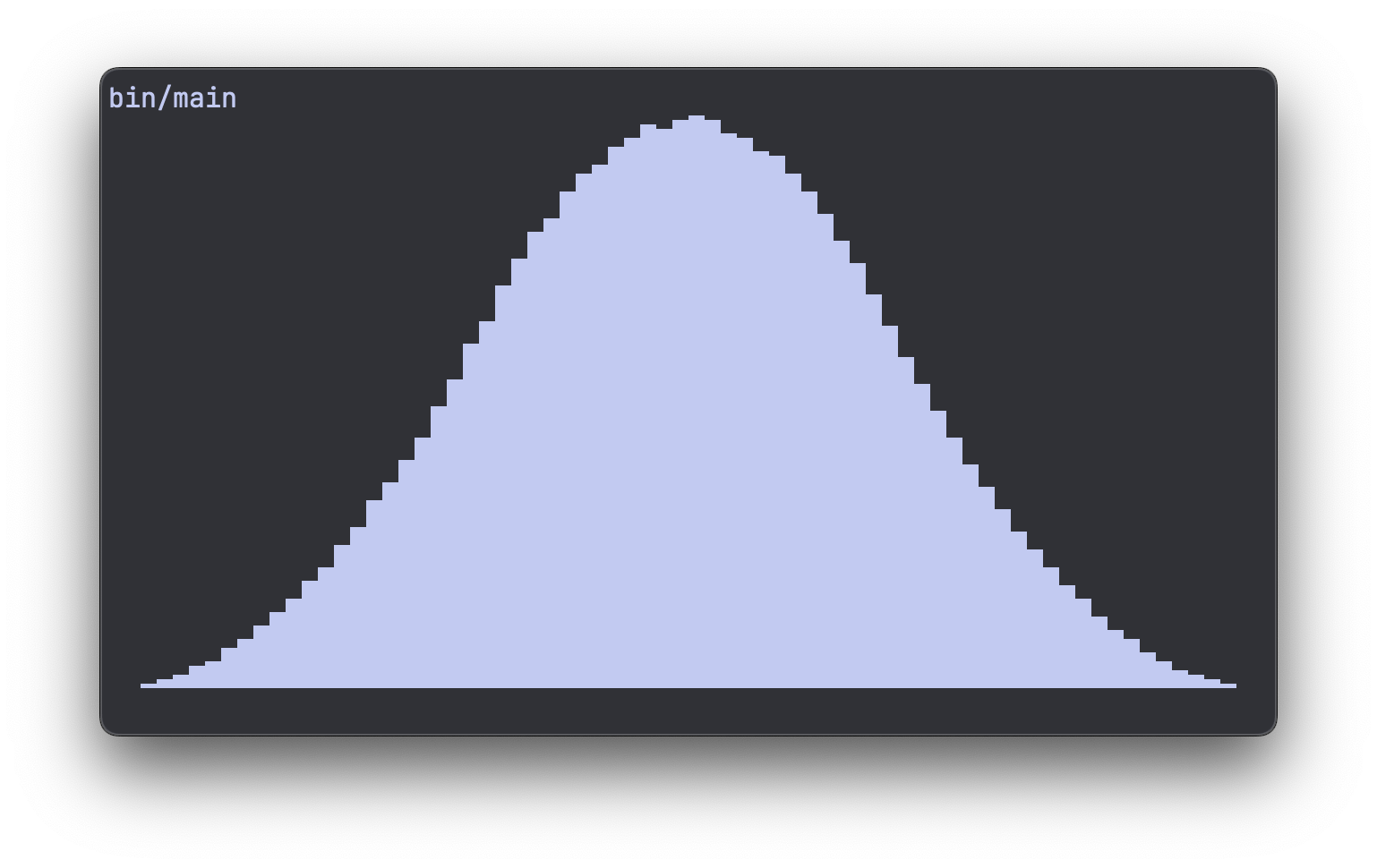 Sum of 3 RNGs histogram